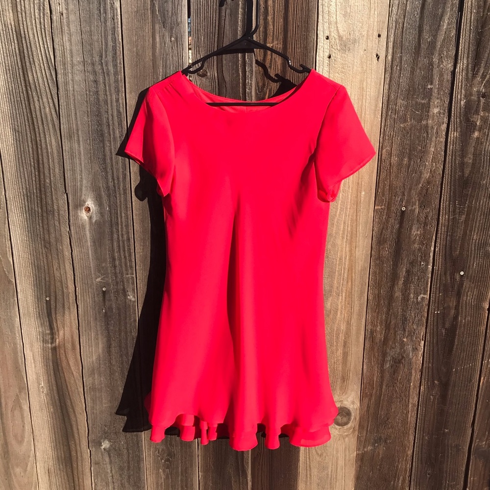 Vintage 90’s All That Jazz Solid Red Dress